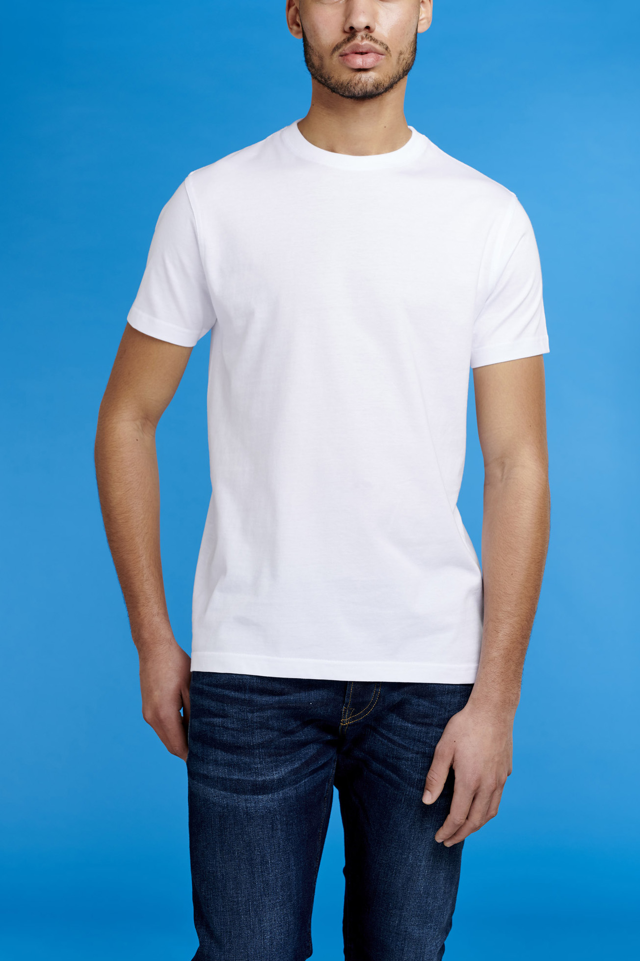 Classic Fit O-Neck (#0101) GarageBasics0865-(0101wit)-Classic-Fit-ronde-hals